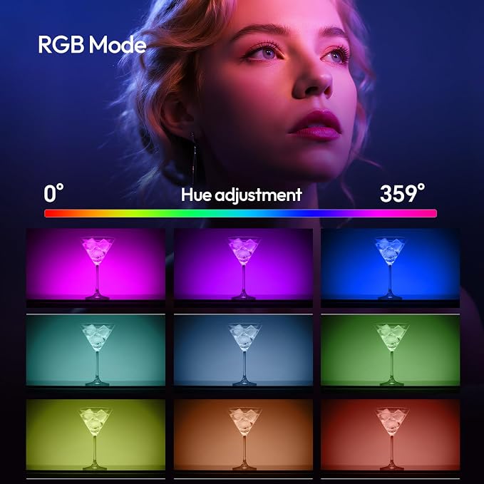 Ulanzi C10 RGB Phone Clip on Video Light,10W CRI≥93 1800K-9000K 3300mAh | Portable Selfie LED Lights, with Cold Shoe Zoom Lighting for iPhone 17 Laptop, Tablet, Camera, Makeup Video Conference Vlog - Image 5