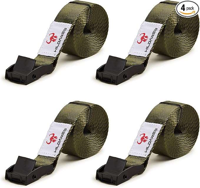 1" x 6.6' Trail Cam Strap,Trail Camera Straps,1800 lbs,Heavy-Duty Game Camera Mounting,Tree Belts,Wildares Durable Nylon Fiber,Long-Lasting Alloy Buckle,Pack of 4 by WildAres