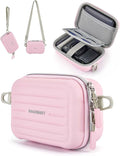 BAGSMART Digital Camera Case, Small Camera Bag with 2 Carrying Ways, Pink | Lightweight Camera Sling Bag for Canon Powershnot ELPH 180/190/Sony DSCW800/DSCW830, Waterproof & Protective by BAGSMART