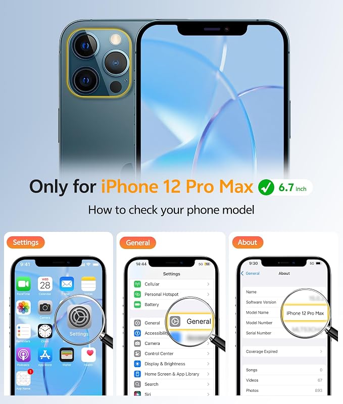 FNTCASE for iPhone 12 Pro Max Case, Fit for Magsafe, Translucent Matte Back | Strong Magnetic Charging, Shock Absorbent, 14FT Military Grade Drop-proof, Anti Slip, Blue - Image 2