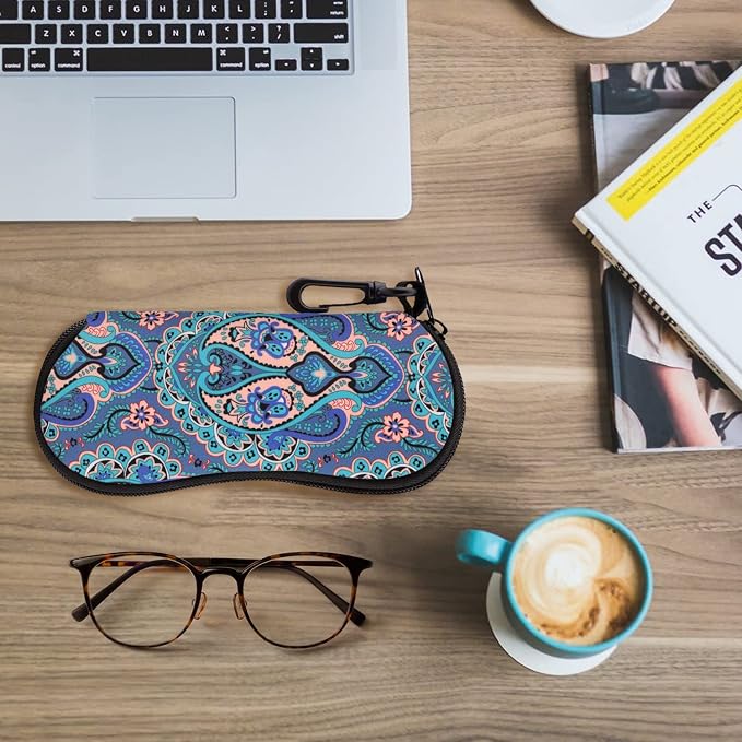 MoKo Sunglasses Soft Case Ultra Light Neoprene Zipper Eyeglass Case for Men Women - Image 7