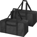 COOLBEBE 2 Pack 24" Sports Duffle Bag - 53L Travel Duffel Tote Bag, Black | Upgrade Zipper Weekender Overnight, Sturdy & Water Resistant Camping duffle for Sports Gear Hauling by COOLBEBE