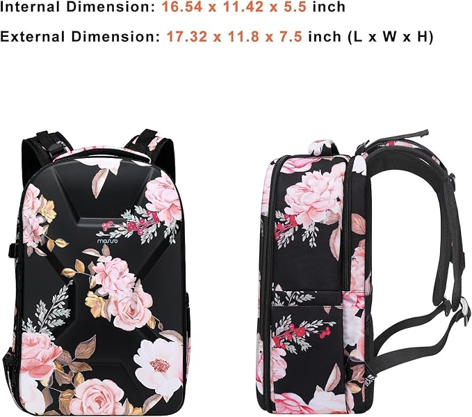 MOSISO Camera Backpack, DSLR/SLR/Mirrorless Photography Camera Bag, Black | Peony Waterproof Hardshell Case with Tripod Holder & Laptop Compartment Compatible with Canon/Nikon/Sony/DJI Mavic Drone - Image 8