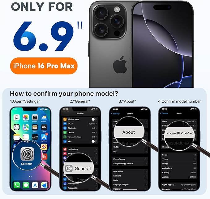 miracase Magnetic for iPhone 16 Pro Max Case, [Soft Anti-Scratch Microfiber Lining], Compatible with MagSafe, Liquid Silicone Case Shockproof Drop Protection Phone Case for 16 ProMax,Blackcurrant | Compatible with MagSafe, Soft Microfiber Lining, Premi... - Image 6