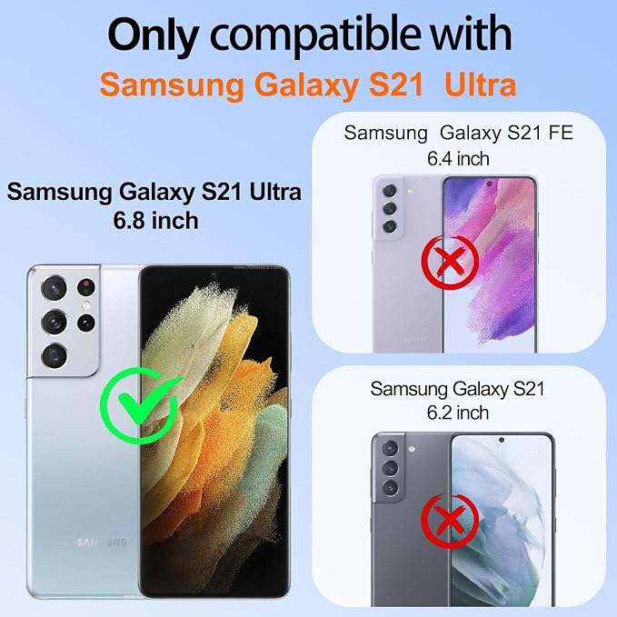 Gritup for Samsung Galaxy S21 Ultra Case: Galaxy S 21 Ultra Case with 2*Screen Protector | Magnetic Stand & Slide Camera Cover | Shock Proof Military-Grade Funda para S21Ultra Cover, White+Black - Image 2