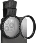 PATIKIL 52mm Phone Camera Lens, Clip-On 4 Point Star Filter Circular Polarizing Lens for Most Smart Phones and DSLR Cameras, Black by PATIKIL