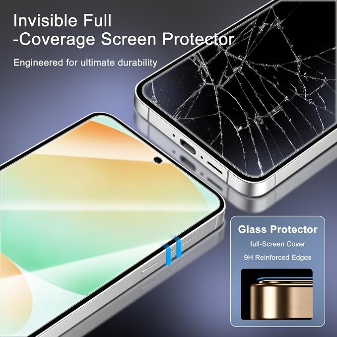 3 Pack for Samsung Galaxy S24 FE Screen Protector, 9H Tempered Glass Full Coverage, Case Friendly, HD Clear, Anti-Scratch, Fingerprint Compatible, Bubble-Free for S24 FE 5G 6.7” - Image 4