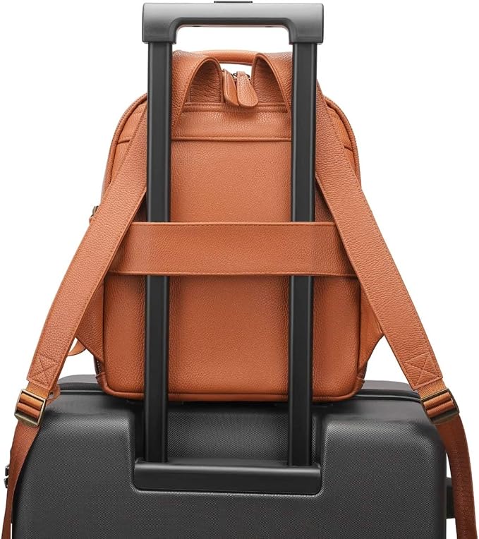 Small Camera Backpack, Classic PU Leather for DSLR, Professional Camera Bag for Photographers with 11 Inch Pad/Tablet Compartment, 10L Brown - Image 9