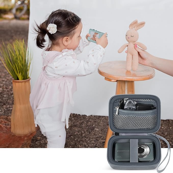 ALKOO Digital Camera Case for CAMKORY, Camera Pouch for KODAK Pixpro -Grey | for Lecran/for VAHOIALD Point and Shoot Camera, Hard Carrying Case with Mesh Pocket, Compact for Vlogging, Travel and Storage - Image 7