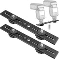 Dual Flash Bracket,Chromlives Dual Tripod Mount Bracket,1/4" Dual Camera Mount Flash Extension Bar,8" Dual Tripod Bracket for Camera,LED Light,DSLR Camera,Tripod,Flash Light(2 Pack) by ChromLives