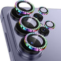 Meshine for Samsung Galaxy S26 Ultra Camera Lens Protector,Scratch Proof,Strong Adsorption,9H Hardness with Metal Ring Camera Cover,Ultra Thin Case Friendly, Accessories Lens Protector,Shiny Colorful by Meshine