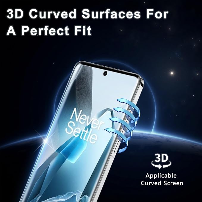 2+2 Pack for OnePlus 13 Screen Protector and Camera Protectors, Fingerprint Unlock, Anti-Scratch, Bubble-Free, Case Friendly, 9H Hardness Clear Glass Screen Protector for OnePlus 13 - Image 4
