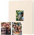 11x14 Photo Album Holds 64 Photos, Linen Cover Art Portfolio 11x14, Photo Album Art Portfolio Folder with Clear Plastic Sleeves for Kids & Artists Artwork Drawing (Beige) by Niselity