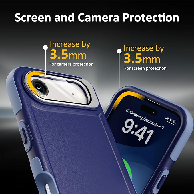 Follaroma Magnetic for iPhone 17 Air Case with Camera Stand, Blue-Purple | Built-in Glass Camera Cover Stand,Compatible with MagSafe,Heavy Duty Shockproof Protective,Military-Grade Anti-DropDual Case - Image 7