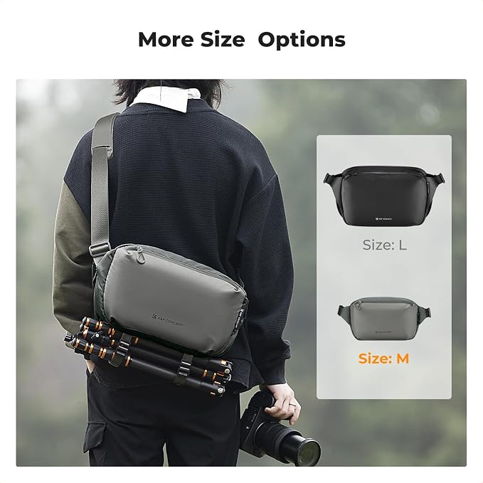 K&F CONCEPT 2 in 1 Camera Sling Bag, Everyday Shoulder Bag | Multifunction Photography Compact Crossbody DSLR Portable Bag, Compatible for Canon/Nikon/Sony, BS01 - Image 8