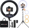 EOTO LIGHT 19 inch LED Ring Light with Tripod Stand, Ring Light with Touch Panel for Makeup Studio Portrait YouTube Vlog Video Shooting with Remote Controller, CRI>97 by EOTOLIGHT