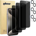 3 Pack Privacy Screen Protector for iPhone 13 +3 Pack Camera Lens Protector with Tempered Glass,Sensitive Touch and Screen Protection by SpiralScgv