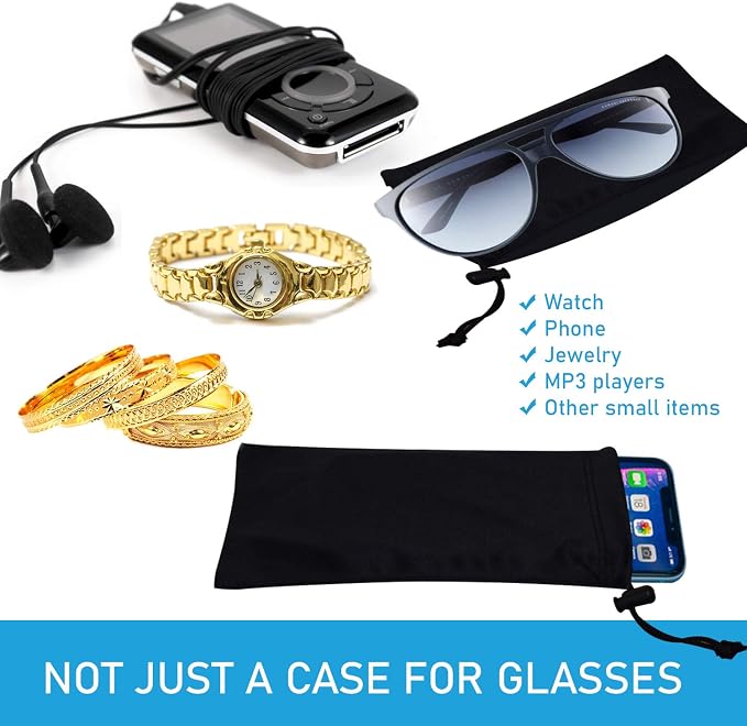 Premium Quality Microfiber Sunglasses Pouch With Spring Fastener - Image 5