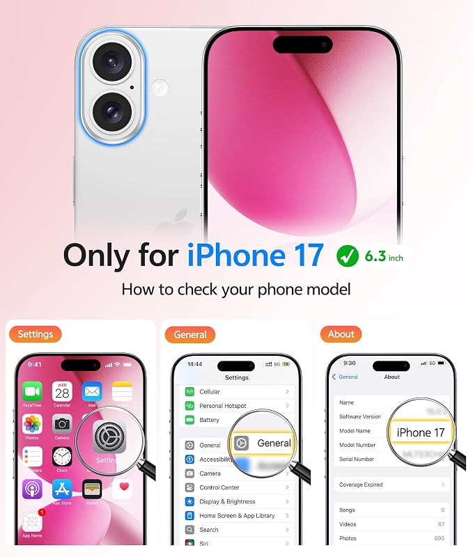 FNTCASE for iPhone 17 Case, Compatible with Magsafe, Glass Screen Protector | Full Camera Protection, Translucent Matte, 14FT Military Grade Drop Proof, Shockproof Protective Phone Cover, Hot Pink - Image 2