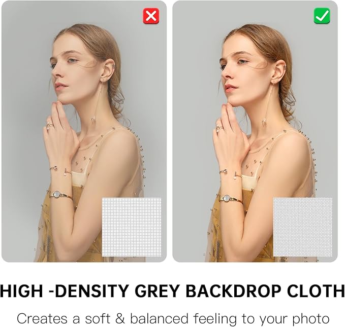 BEIYANG Light Grey 10 x 20 Ft Large Screen Backdrop Cloth for Photography, Non-Reflective Gray Photo Background Screen for Portrait Product Photo Studio Shooting Props, Background Decoration Cloth - Image 3