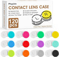 120 Pack Colorful Contact Lens Cases Bulk, Cute Leak-Proof Storage Box with 12 Assorted Colors, Durable Portable Travel Kit for Home and Office Use by Unknown