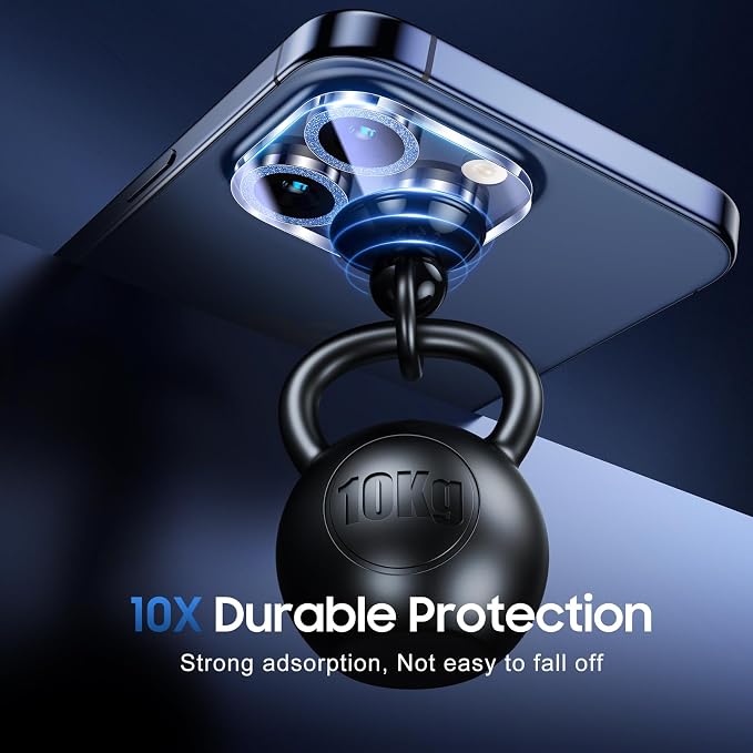 UniqueMe for iPhone 15 Pro/15 Pro Max Camera Lens Protector-Glitter Blue | 3 Pack, Drop Protection, Case Friendly, 9H+ Tempered Glass, Camera Cover Screen, Update New Version - Image 3