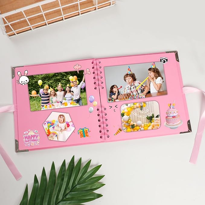 LOYALBOOK 8 x 8 inch DIY Scrapbook Album 60Pages For Wedding Family Photo | Nice Thick Sturdy&Well-Made Good Value Craft Parties Birthday Dinners Graduation Ceremonies Diplomas Storage - Image 4