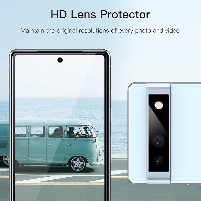 JETech Screen Protector for Google Pixel 7a, 2+2 Pack | with Camera Lens Protector, HD Clear Tempered Glass, Anti-Scratch Protection, Easy Installation Tool - Image 5