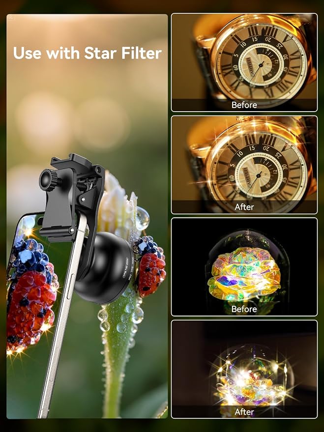 MIAO LAB 100 Ultra Macro Lens + 52mm CPL Filter & Star Filter - Macro Lens for iPhone, Android Phone | Professional Macro Photography of Flowers, Iinsects, Jewelry, Food Details and Small Objects - Image 8