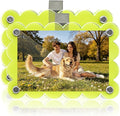2Pcs Magnetic Car Visor Photo Holder, Scalloped Fluorescence, 2.4 x 3.5 in | Clear Acrylic Car Picture Frame, Personalized Picture Frame Clip for Sun Visor, For Family, Pets, Travel Photos by Nirvany-MakeACoolLifeForU