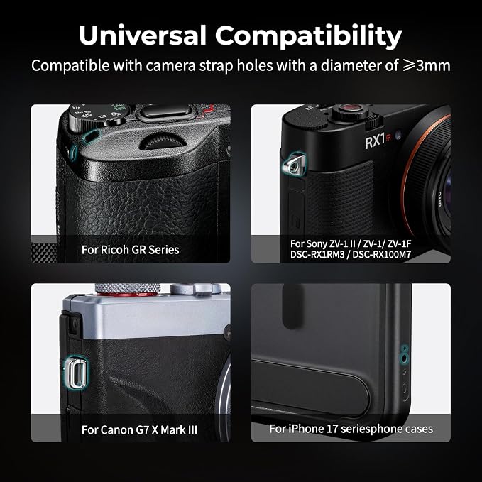 SMALLRIG Quick Release Neck Strap for Ricoh GR, for Sony ZV-1 II/ZV-1, for Canon G7X Mark III, for Fujifilm, for iphone case - Image 5