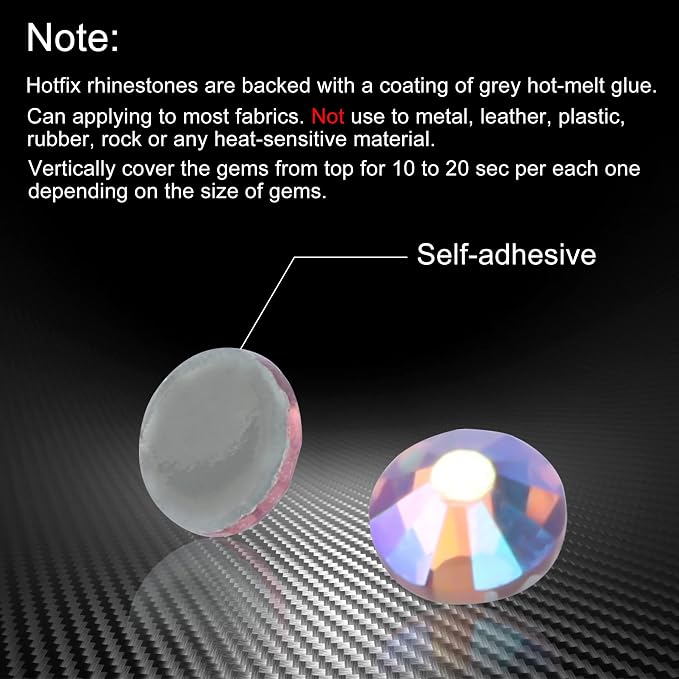 Jollin Hotfix Rhinestones Flatback Crystal 4mm SS16, Light Purple AB | 576pcs Hot Fix Crystals Glass Rhinestones for Bedazzling, Crafting, Clothes, Shoes & Accessories DIY Decoration - Image 5
