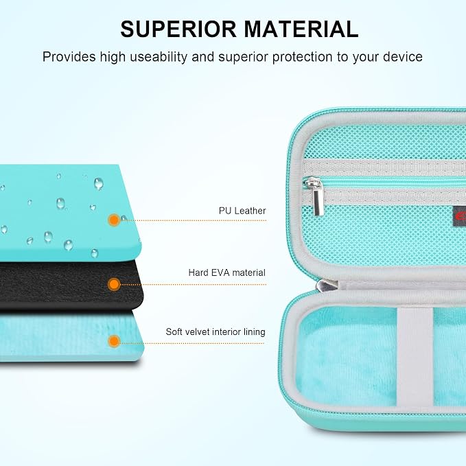 Elonbo Camera Carrying Case for KODAK Step Instant Smartphone Photo Printer | KODAK Step Portable Mini Color Wireless Mobile Printer Hard Travel Bag, Instant Color Picture Printer Storage Holder, Green - Image 5