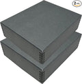 Lineco Drop Front Archival Storage Box, 8.75x10.75x3 in, Gray, 2 Pack | Acid-Free with Metal Edge, Preserves Picture Longevity, Organize Photos, Newspapers, Prints, Documents, Crafts, DIY by Lineco