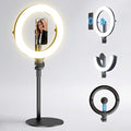 NiceVeedi 10.2” Magnetic Desk Ring Light with Stand, 5000mAh Rechargeable Desktop Ring Light for Phone，3 Color Foldable Selfie Light for Live Stream/Makeup/TikTok/YouTube/Photography/Zoom/Vlogging by NiceVeediOfficial