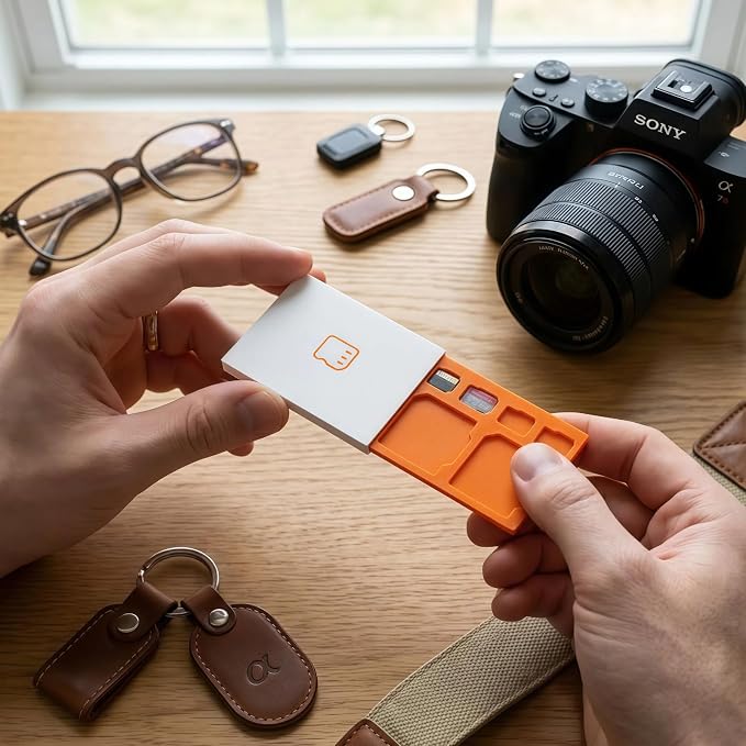 Memory Card Case Holder, Ultra Slim SD Card Storage Organizer for 2 SD and 4 Micro SD (TF) Cards, Protective Portable Wallet for Sony Canon Nikon Camera Cards and Nintendo Switch MicroSD - Image 3