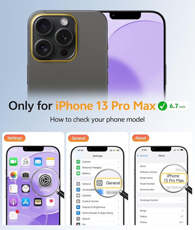 FNTCASE for iPhone 13 Pro Max Case, Fit for Magsafe, Full Camera Protection | Translucent Matte Magnetic Phone Back, 14FT Military Grade Drop Proof, Slim Shockproof Protective Cover, Purple - Image 2