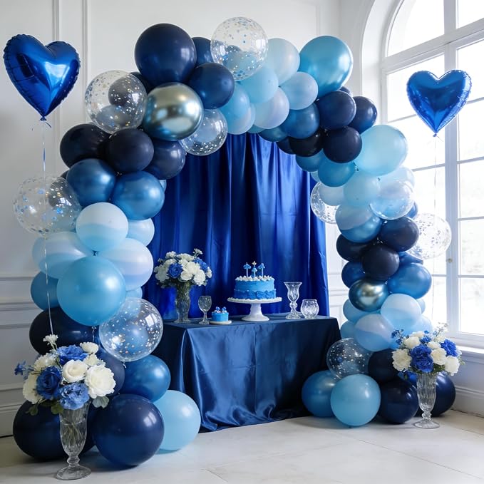 10x10FT Royal Blue Backdrop Curtains for Parties, 5x10FT 2 Panels | Wrinkle Resistant Fabric Drapes for Photography Birthday Wedding Background Decorations Easy Hang Multipurpose Use - Image 5