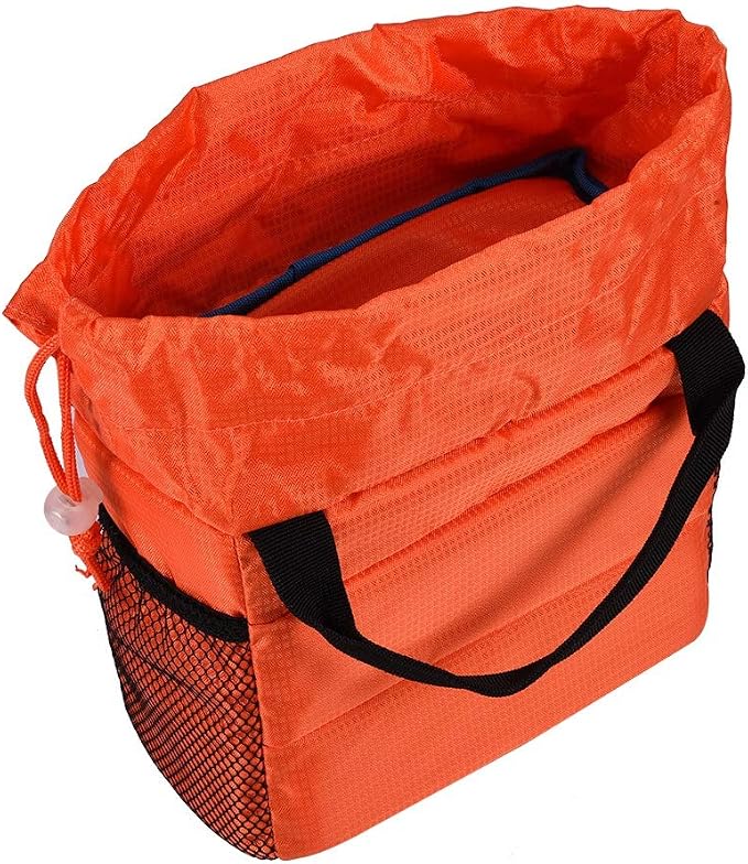 Acouto Camera Bag Only Polyester Insert Partition Camera Hand Bag Shockproof Padded Divider Cover Case for DSLR Camera Partition Bag (Orange) - Image 9
