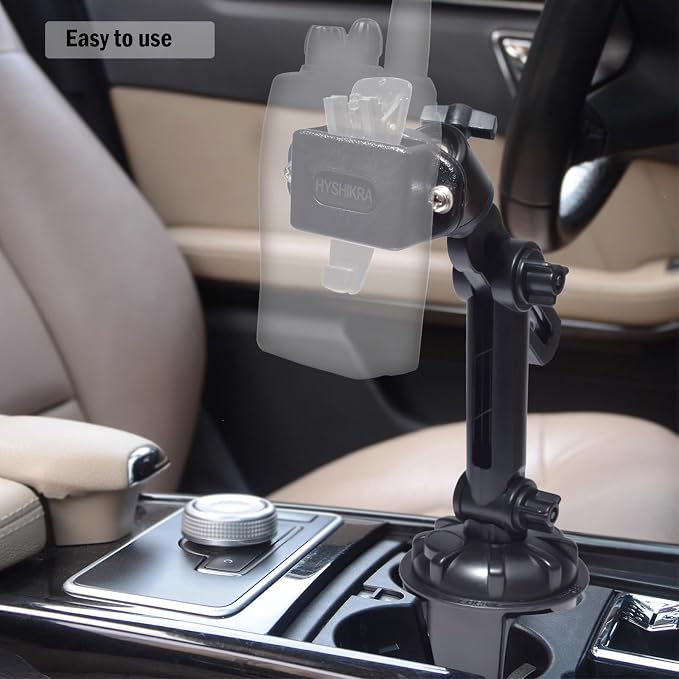 Walkie-Talkie Car Holder, Adjustable Car Cup Mount Installation for Baofeng UV5R Retevis Midland Motorola Talkabout Handheld Radio - Image 5