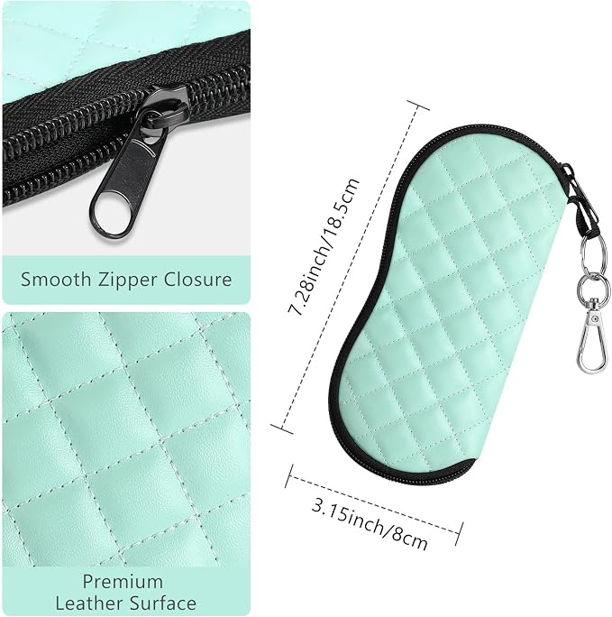MoKo Sunglasses Soft Case Ultra Light Neoprene Zipper Eyeglass Case for Men Women - Image 3