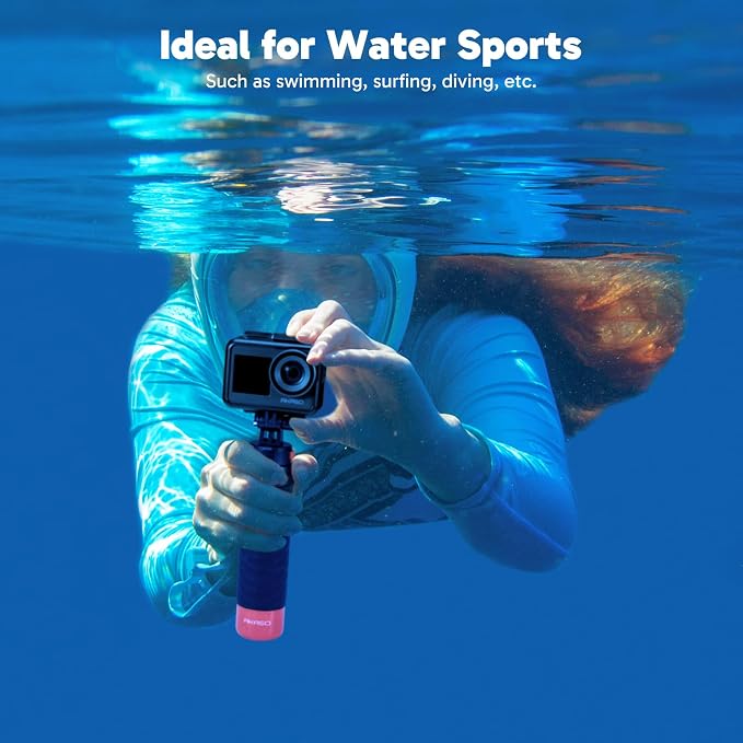 AKASO Waterproof Floating Hand Grip Action Camera Accessories | Compatible with EK7000/EK7000 Pro/Brave 4/Brave 7 LE/Brave 7/Brave 8/V50X/GoPro Hero 13 12 11 10 9 /DJI Osmo Action Camera - Image 5