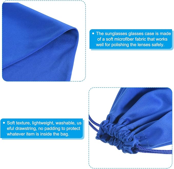 PATIKIL Ski Goggle Bag, Microfiber Snow Goggles Case Storage Sleeve Drawstring Pouch - Image 3