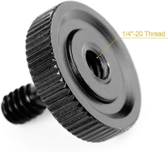 ChromLives Thumb Screw Tripod Quick Release 1/4" Thumbscrew L Bracket Screw Mount Adapter with Bottom 1/4"-20 Female Thread (2 Pack) - Image 3
