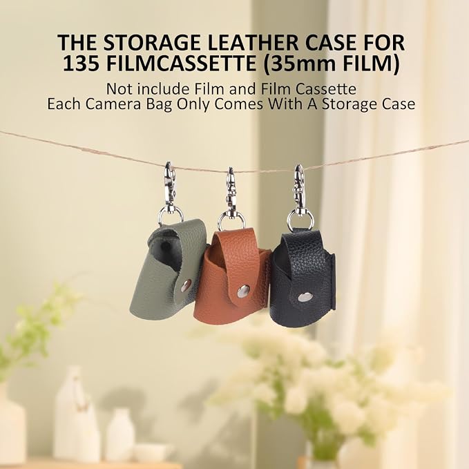 Protective Case Compatible for Kodak EKTAR H35/H35N/Ultra F9/VIBE 501F Film Camera, PU Leather Carrying Bag and Film Storage Case for KODAK H35/H35N/Ultra F9/VIBE 501F Film Camera - Brown - Image 6