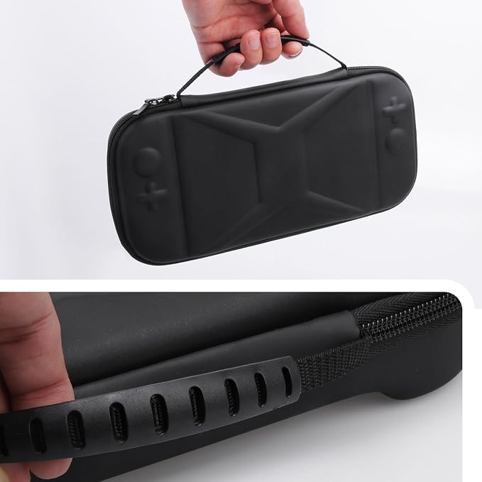 Carrying Case for Nintendo/NS Switch 2 for (2025) Storage Case Cover,Black Hard Shell Portable Handbag with 2 Pack Tempered Films and a Transparent Silicone Handle 3 in 1 - Image 9