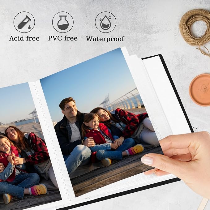Small Photo Album 4x6 100 Pockets Leather Cover Picture Book Holds 4x6 Photos for Wedding, Baby, Family, Graduation - Image 5