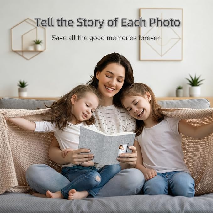 popotop Photo Album 4x6-200 Photos Photo Books with 200 Horizontal Pockets,Linen Cover Albums for Family Wedding Anniversary Baby Vacation Pictures - Image 6