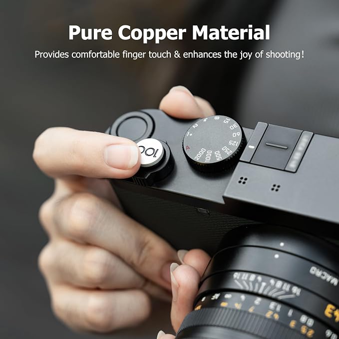 JJC Shutter Release Button for Leica Q3 43/Q3/Q2, 100th Anniversary Edition | Soft Release Button with '100' Imprint, Compatible with Leica Q3 Q3 43 Q2 Q Q-P Digital Cameras, Includes 2 Rubber O-Rings - Image 3
