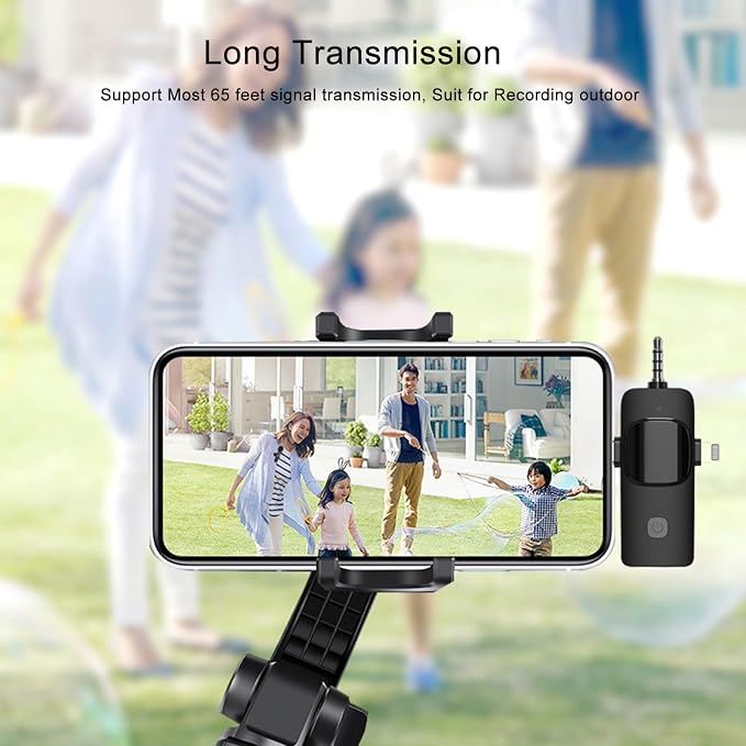 Mini Microphone, 3 in 1 Wireless Microphone for iPhone, iPad, Android, Camera, Professional Wireless Lavalier Lapel Mics for Recording, YouTube, TikTok - Image 6